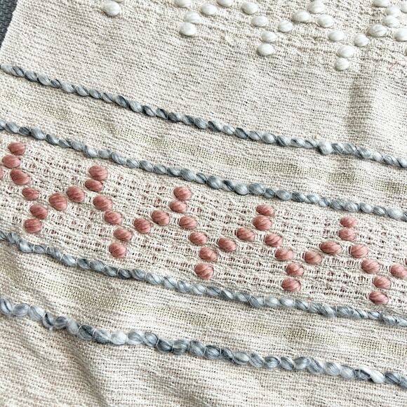 London Kaye Hand Woven Textured Bohemian Hippie Decorative Throw Afghan Blanket - Picture 3 of 6